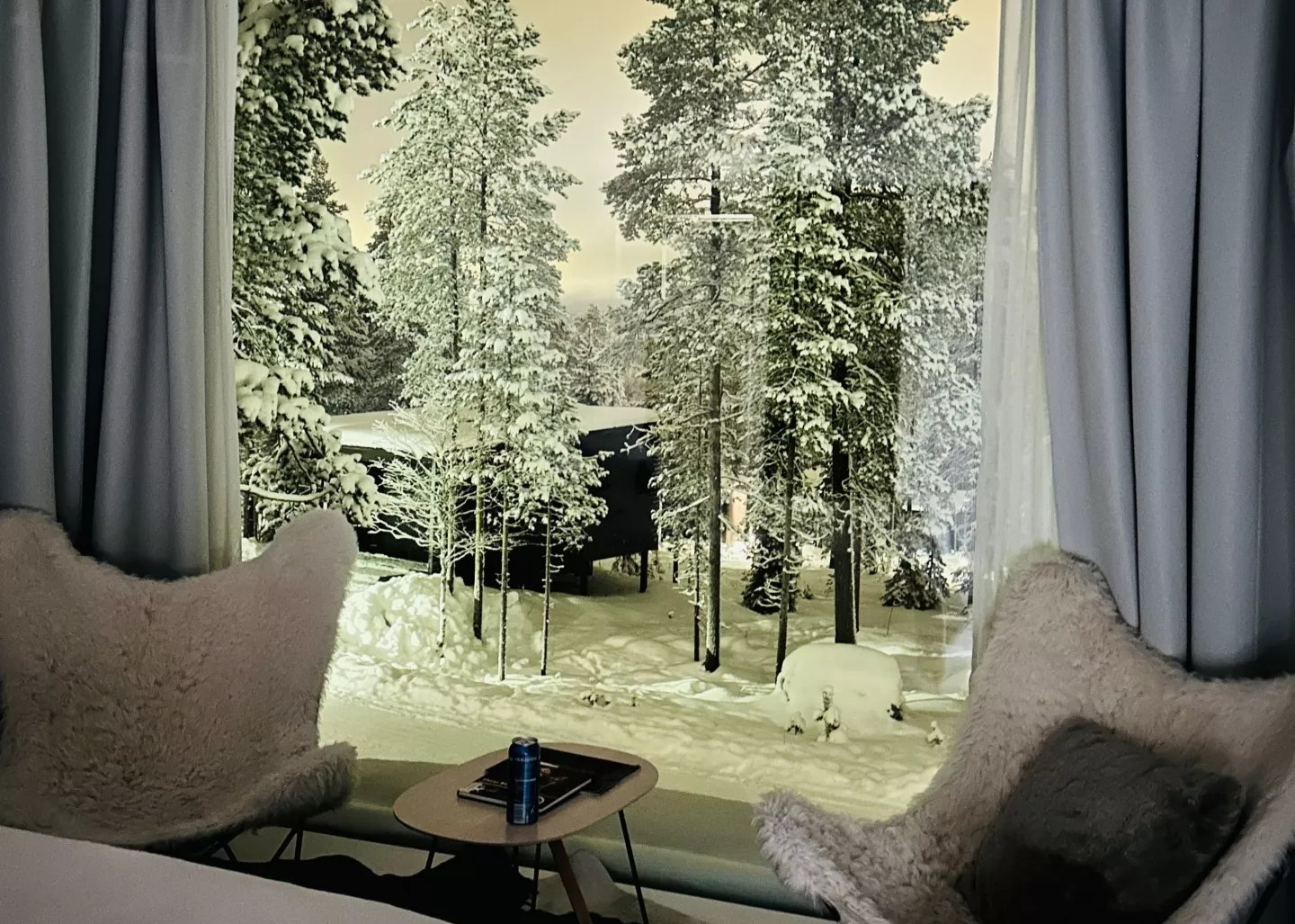 北歐旅遊行程，樹屋(內)。